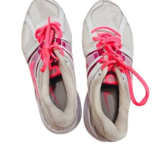 Nike Womens Running Shoes Sz 7.5 White &‎ Pink Mesh Athletic Sneakers Active - Picture 4 of 16